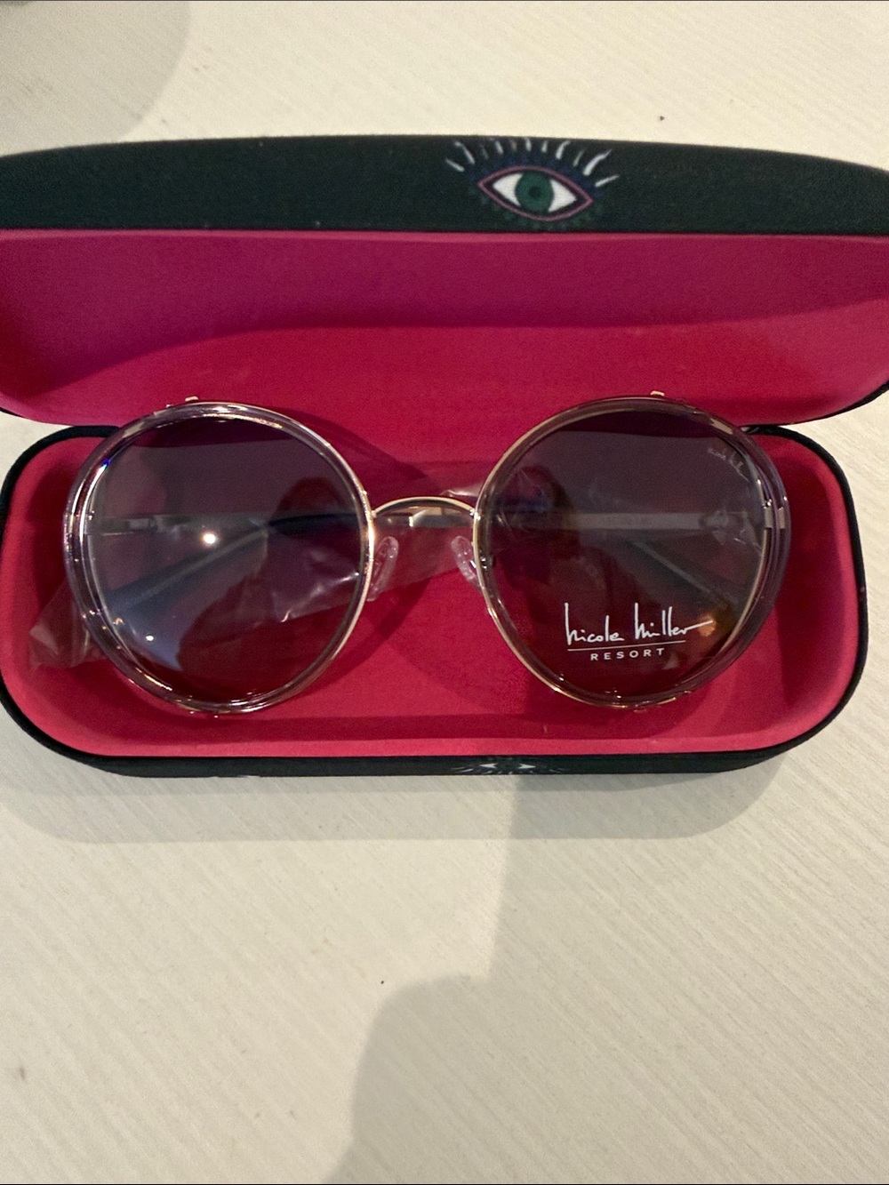 NEW Nicole Miller LE RAY round sunglasses